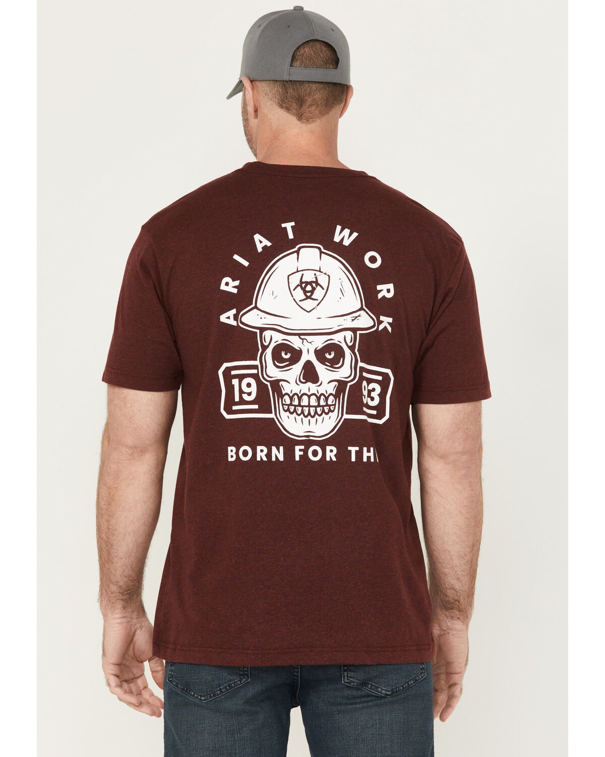 Image #4 - Ariat Men's Rebar Cotton Strong Hard Head Short Sleeve Graphic Work T-Shirt, Red, hi-res