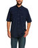 Image #1 - Ariat Men's Rebar Made Tough VentTEK Short Sleeve Work Shirt - Tall , Navy, hi-res