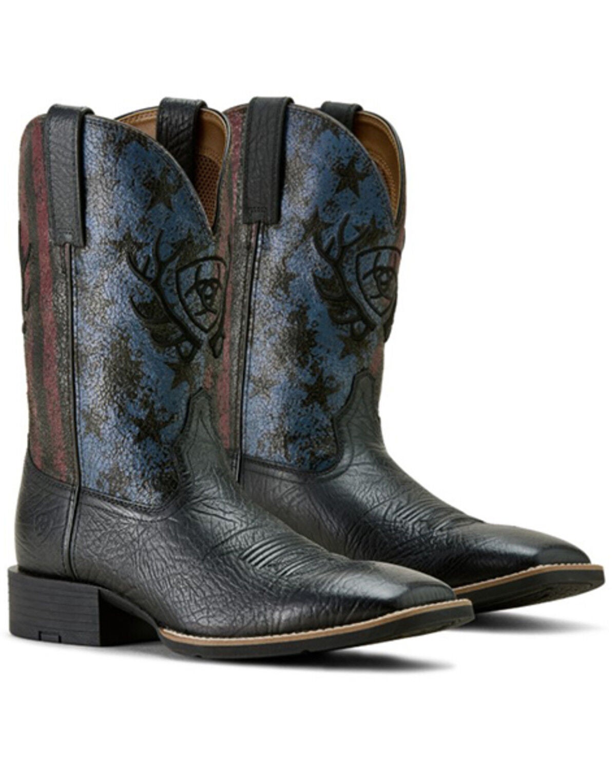 Image #4 - Ariat Men's Sport Liberty Antler Western Boots - Broad Square Toe, Black, hi-res