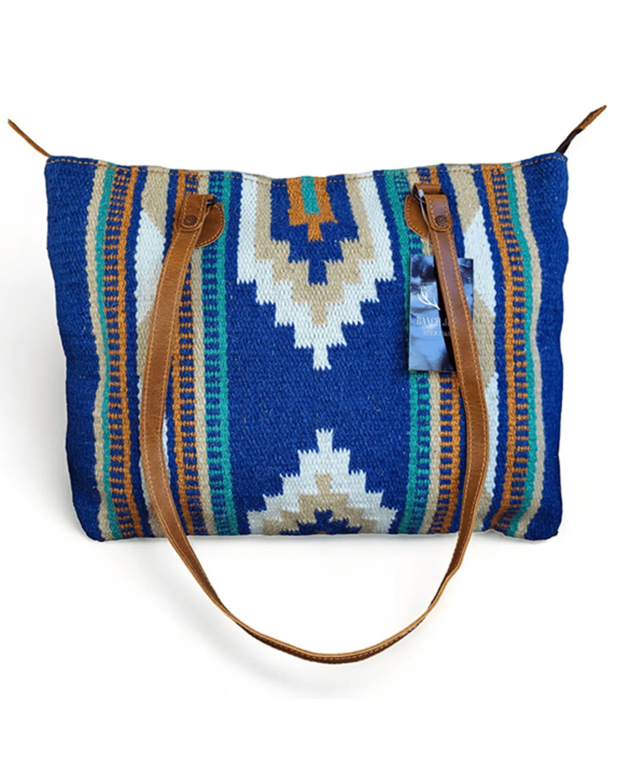 Image #2 - Ranch Junkie Women's Large Dakota Southwestern Handwoven Saddle Blanket Bag, Multi, hi-res