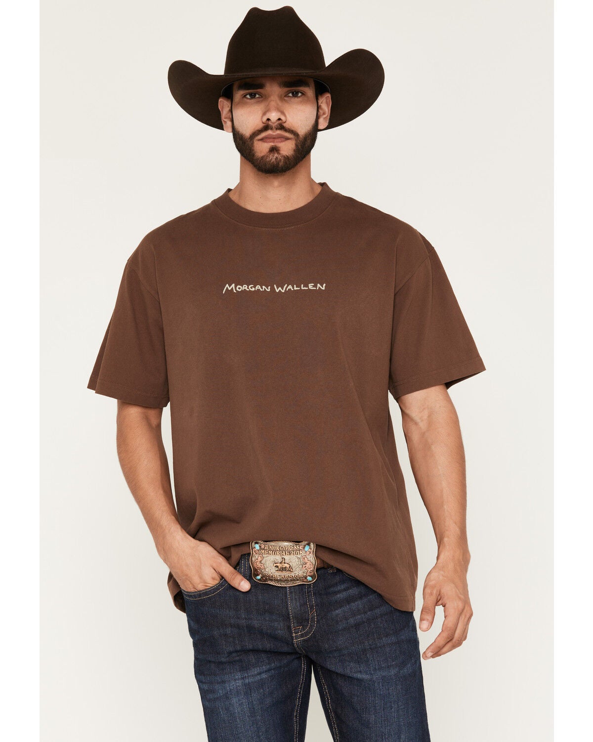 Image #2 - Morgan Wallen Men's Short Sleeve Graphic T-Shirt, Brown, hi-res