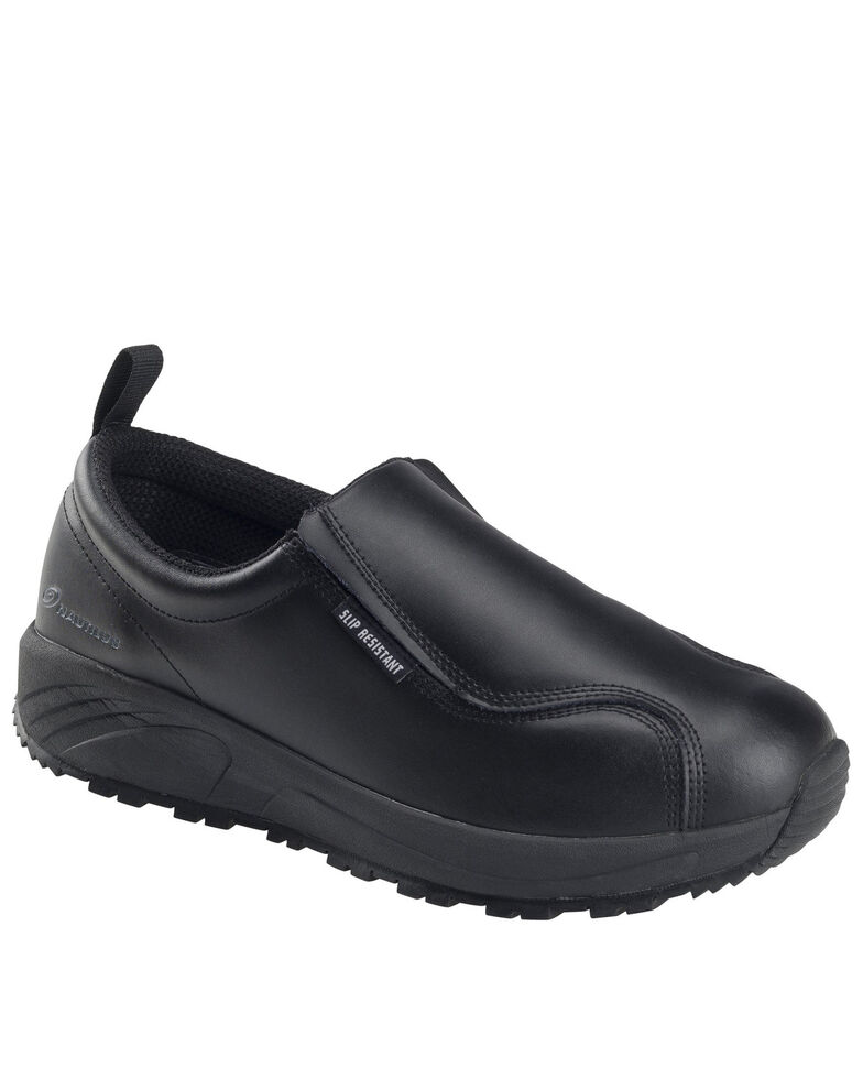 Nautilus Men's Black Skidbuster Pull-On Work Shoes - Soft Toe, Black, hi-res