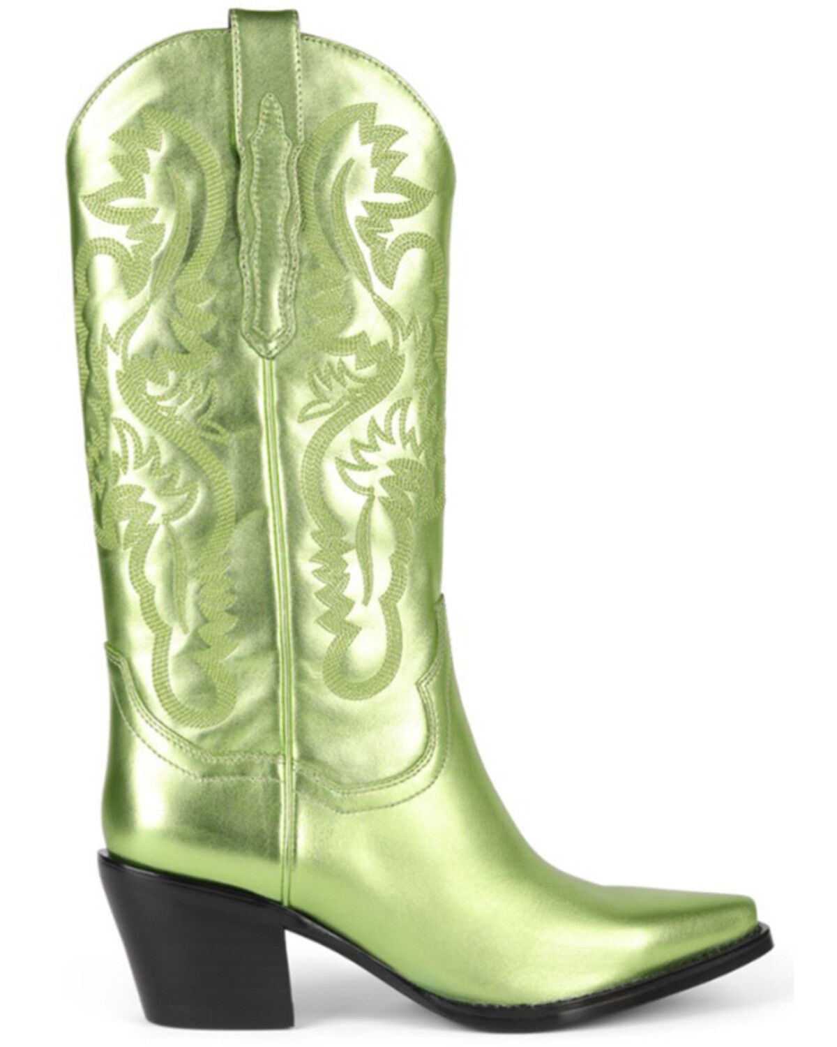 Image #2 - Jeffrey Campbell Women's Dagget Metallic Western Boots - Snip Toe, Green, hi-res