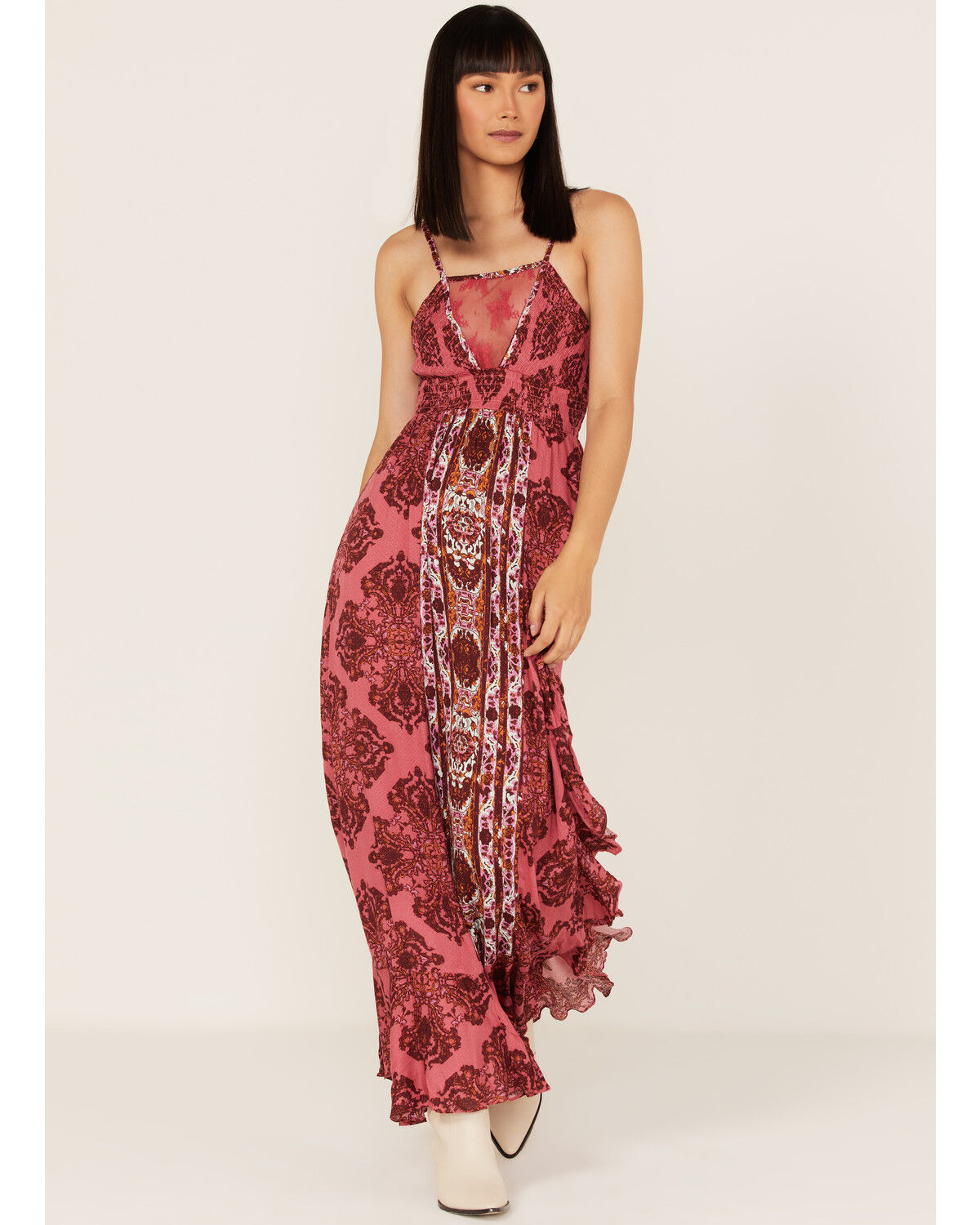 Image #1 - Free People Women's That Moment Slip Maxi Dress, Cherry, hi-res