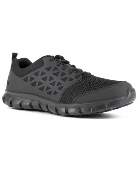 Image #1 - Reebok Men's Sublite Cushion Athletic Work Shoes - Round Toe , Black, hi-res
