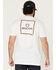 Image #1 - Brixton Men's Boot Barn Exclusive Alpha Square Lasso Short Sleeve Graphic T-Shirt, White, hi-res