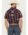 Image #4 - Rock & Roll Denim Men's Boot Barn Exclusive TEK Southwestern Striped Short Sleeve Snap Shirt, Black, hi-res