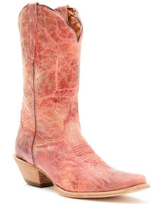 Dan Post Women's Red Colleen Western Boots - Snip Toe, Red, hi-res