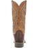 Lucchese Women's Chocolate & Peanut Ruth Cowhide Leather Western Boot - Square Toe , Chocolate, hi-res
