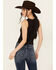 Image #4 - Girl Dangerous Women's Rebel Heart Rose Graphic Tank, Black, hi-res