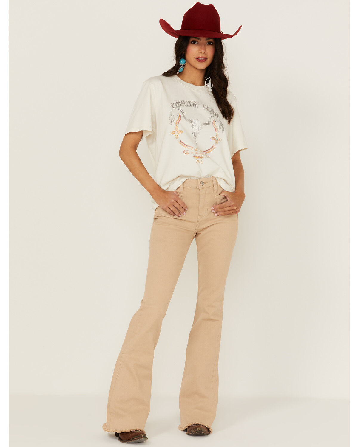 Image #3 - Idyllwind Women's Country Club Graphic Short Sleeve Trustee Tee, Ivory, hi-res