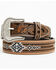 Image #3 - Cody James Men's Austin Southwestern Print Embroidered and Tooled Belt, Brown, hi-res