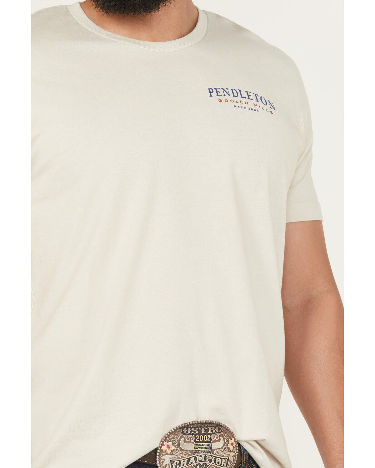 Image #3 - Pendleton Men's Cascadia Skull Short Sleeve Graphic T-Shirt, Off White, hi-res