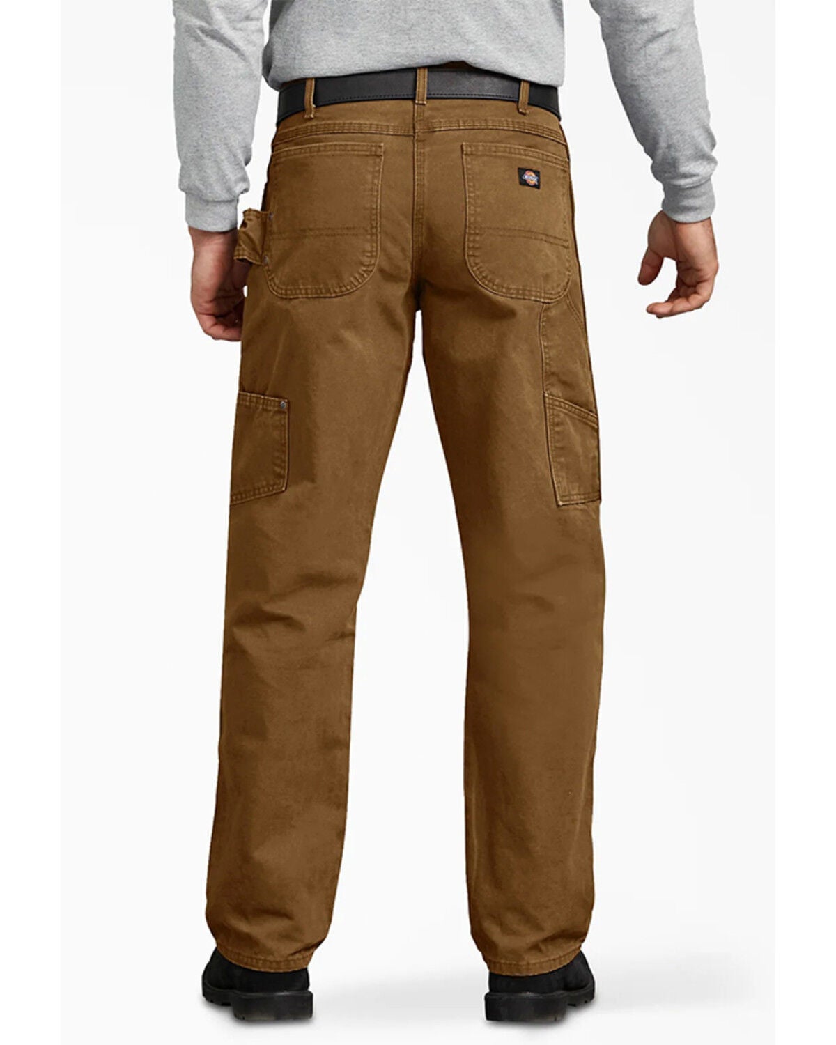 Image #2 - Dickies Men's Relaxed Fit Sanded Duck Carpenter Pants, Brown, hi-res