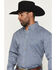 Image #2 - Wrangler Men's Paisley Print Long Sleeve Button-Down Stretch Western Shirt, Navy, hi-res