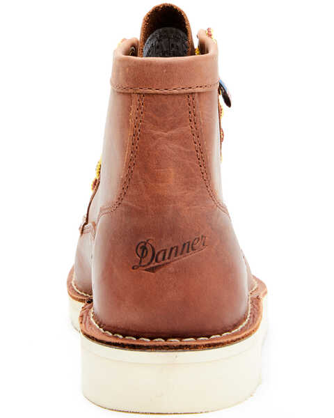 Image #4 - Danner Men's Bull Run Lace-Up Work Boots - Soft Toe, Red, hi-res