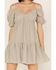 Image #3 - Heartloom Women's Kendra Peri Plaid Off Shoulder Mini Dress, Periwinkle, hi-res