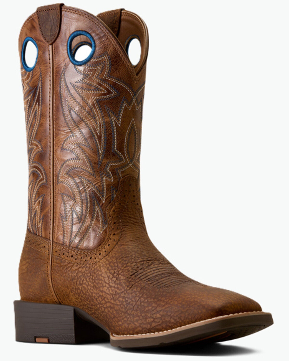 Ariat Men's Sport Sidebet Performance Western Boots - Broad Square Toe, Brown, hi-res