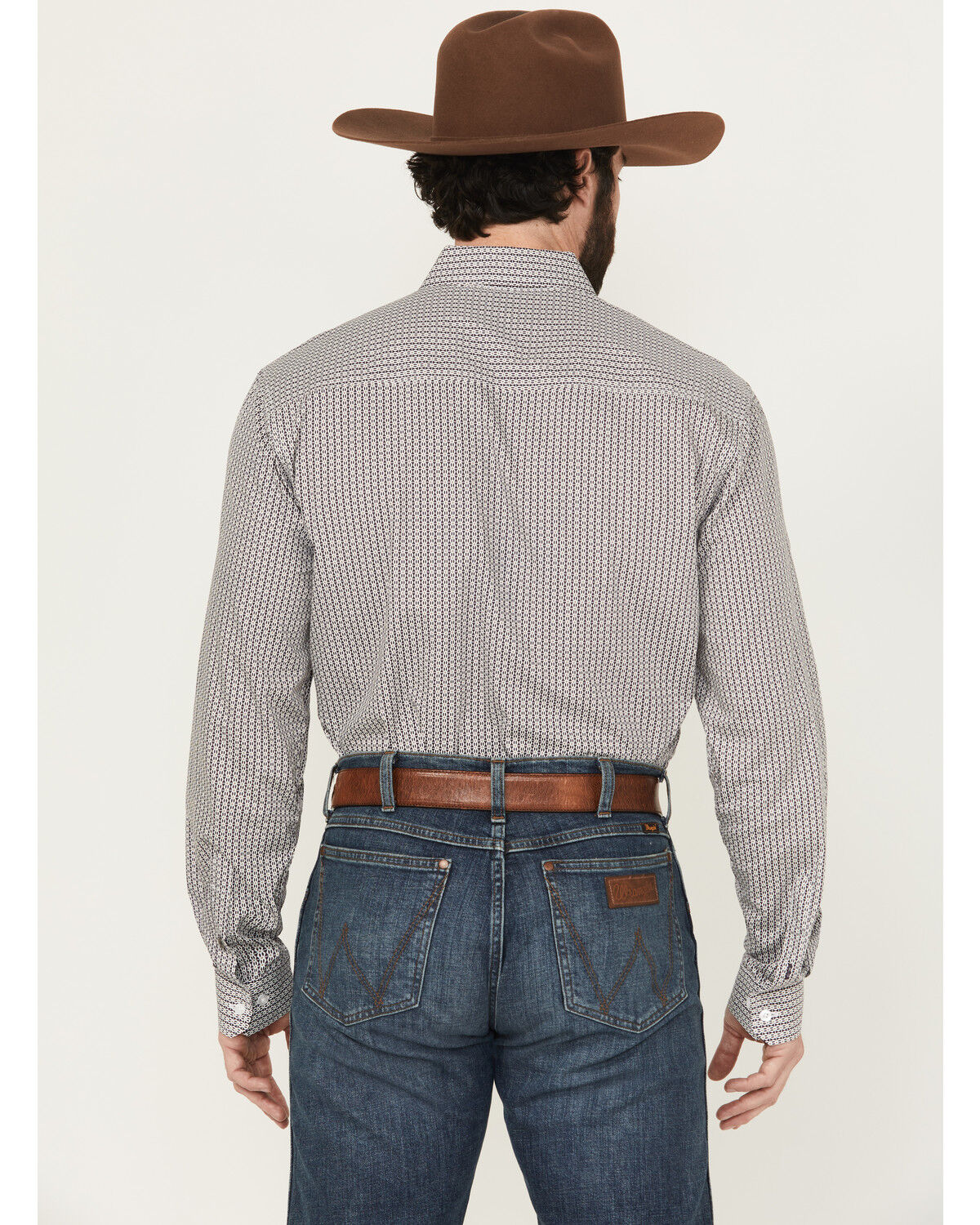 Image #4 - Cinch Men's Geo Print Long Sleeve Button-Down Western Shirt, White, hi-res
