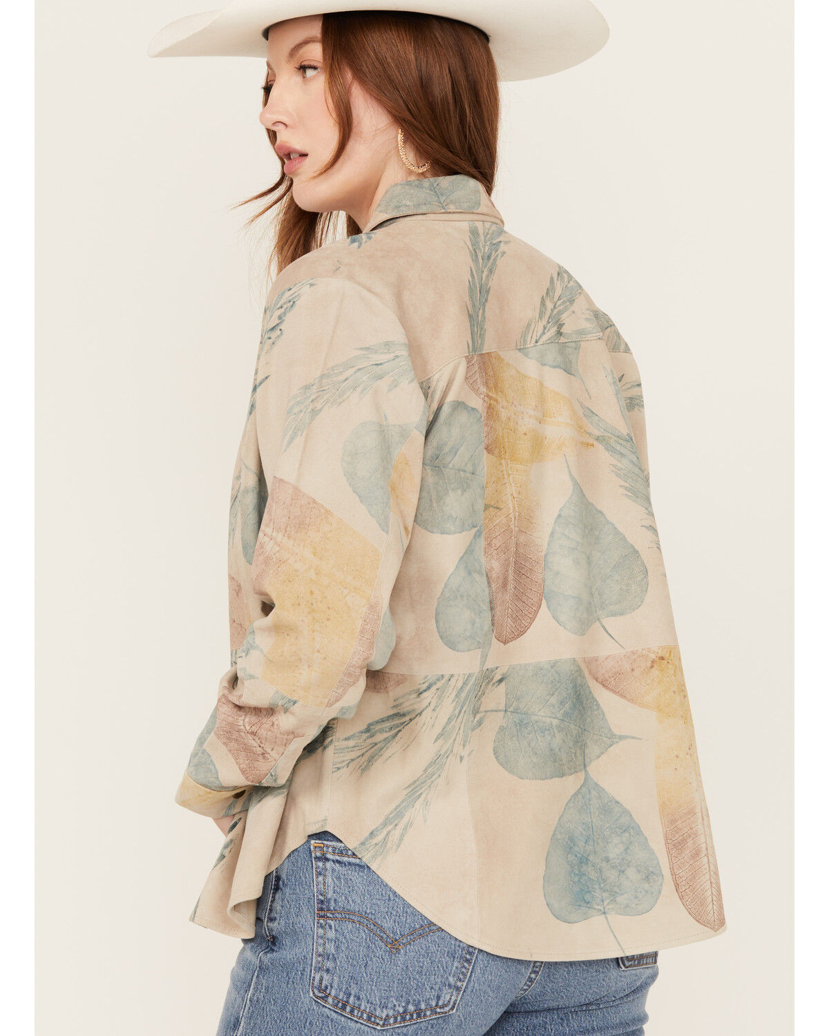 Image #4 - Cleo + Wolf Women's Aron Long Sleeve Printed Shirt, Oatmeal, hi-res