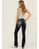 Image #1 - Grace in LA Women's Dark Wash Mid Rise Geo Pocket Bootcut Stretch Denim Jeans, Dark Wash, hi-res