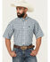 Image #1 - Cinch Men's Plaid Print Short Sleeve Button-Down Western Shirt, Cream, hi-res