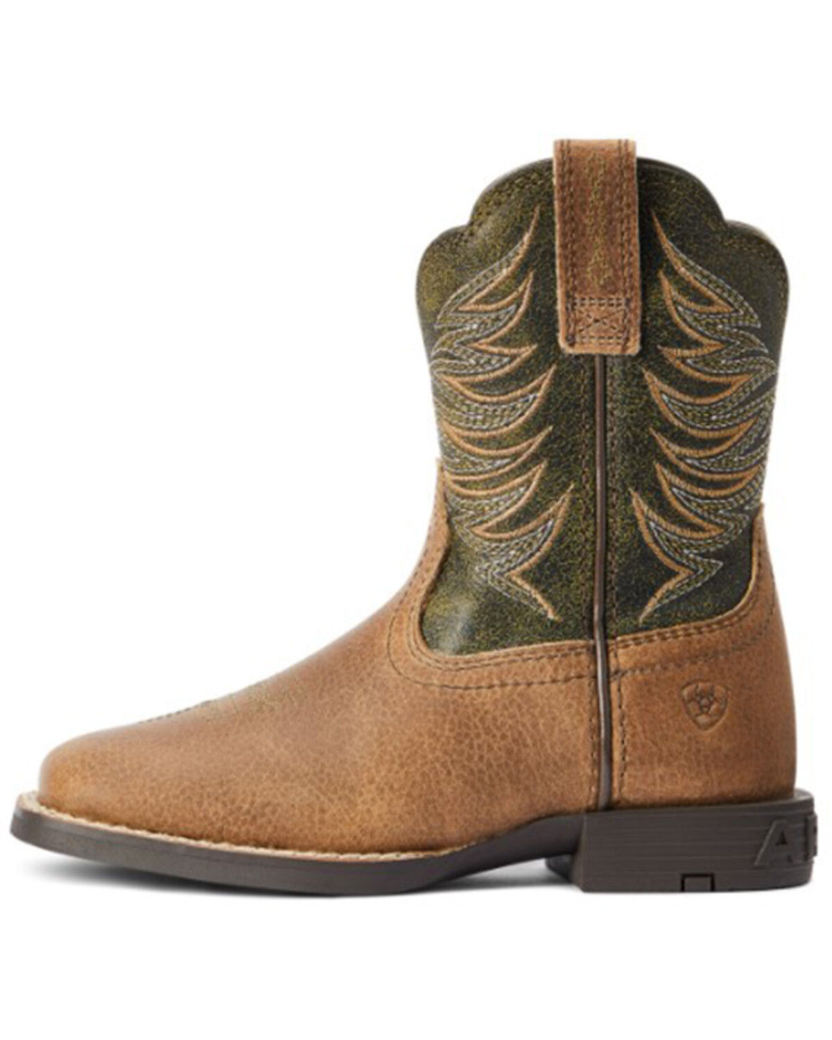 Image #2 - Ariat Boys' Firecatcher Easy Fit Short Western Boots - Broad Square Toe, Brown, hi-res