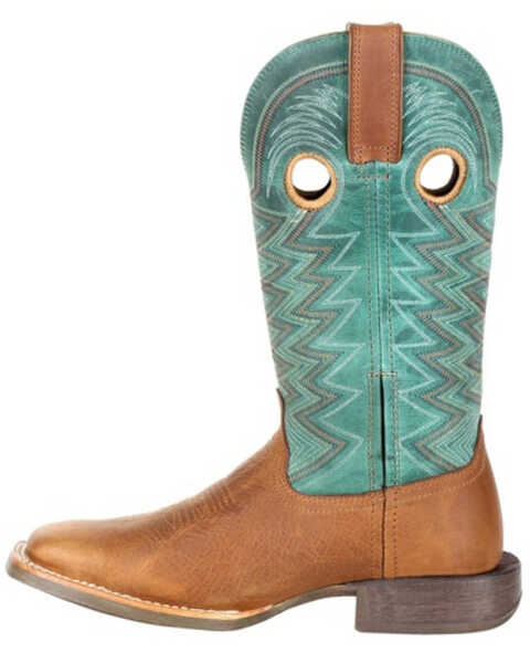 Image #3 - Durango Women's Lady Rebel Pro Teal Western Boots - Broad Square Toe, Brown, hi-res