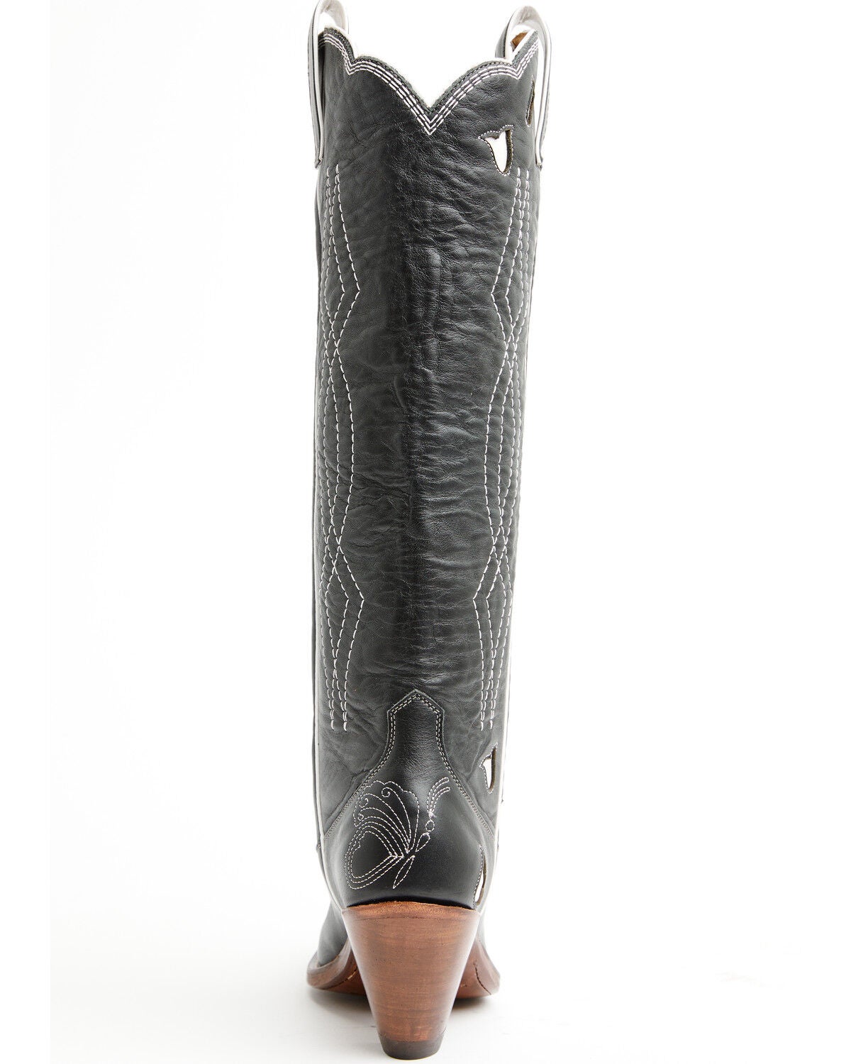 Image #5 - Besita Women's The Sunny Inlay Tall Western Boots - Snip Toe, Black/white, hi-res