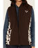Image #3 - Cowgirl Hardware Women's Cow Print Softshell Vest, Brown, hi-res