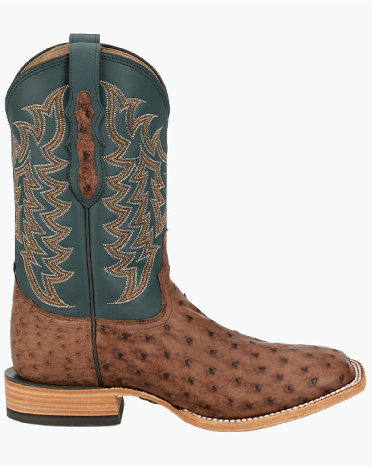 Image #2 - Tony Lama Men's Exotic Full Quill Ostrich Heritage Juan Western Boots - Broad Square Toe, Green, hi-res