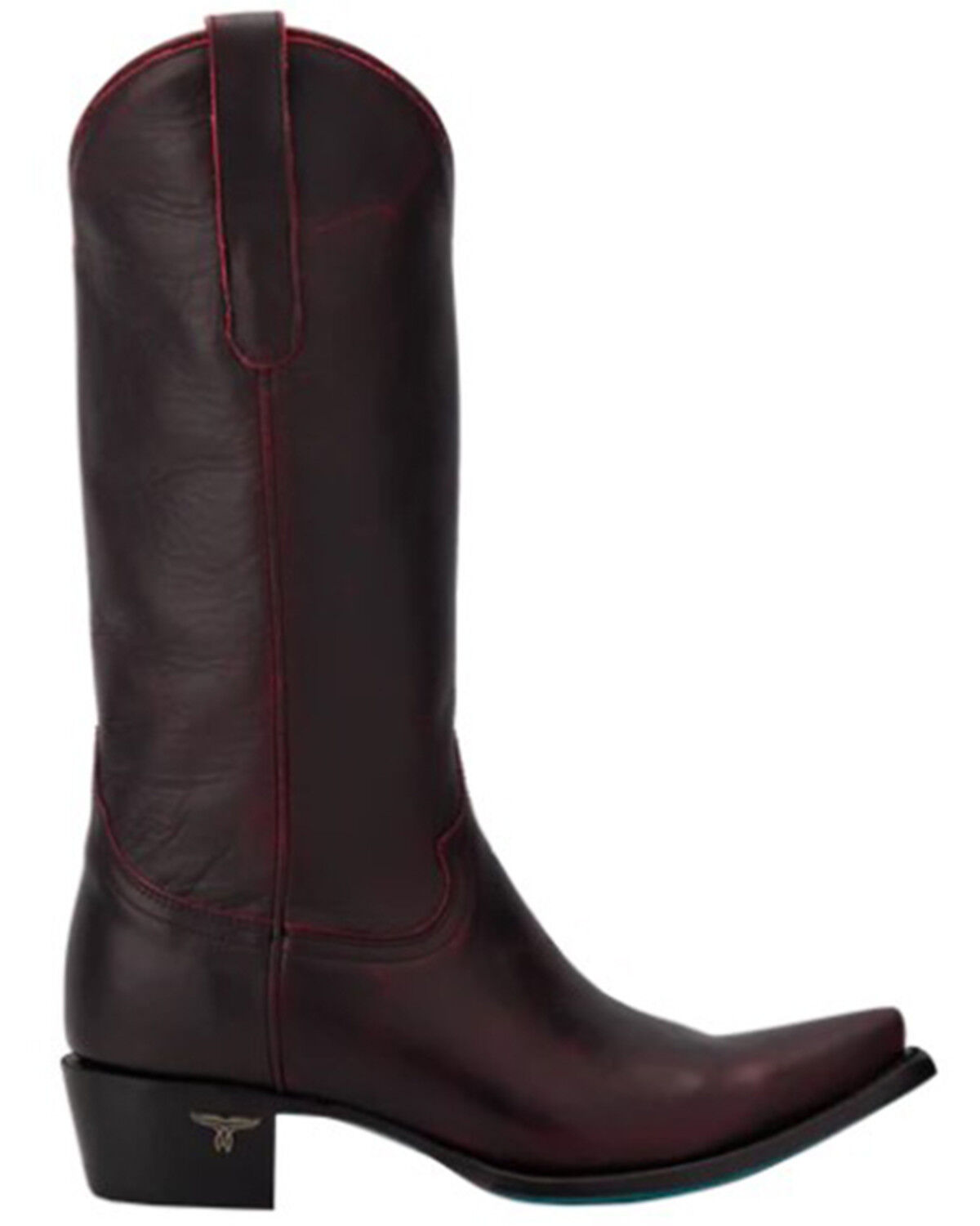 Image #2 - Lane Women's Emma Jane Tall Western Boots - Snip Toe, Black Cherry, hi-res