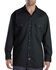 Image #2 - Dickies Men's Solid Twill Long Sleeve Work Shirt - Folded , Black, hi-res