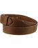 Justin Men's Brown Classic Western Leather Belt , Brown, hi-res