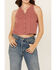 Image #3 - Cleo + Wolf Women's Blaire Cropped Jacquard and Lace Tank, Oatmeal, hi-res