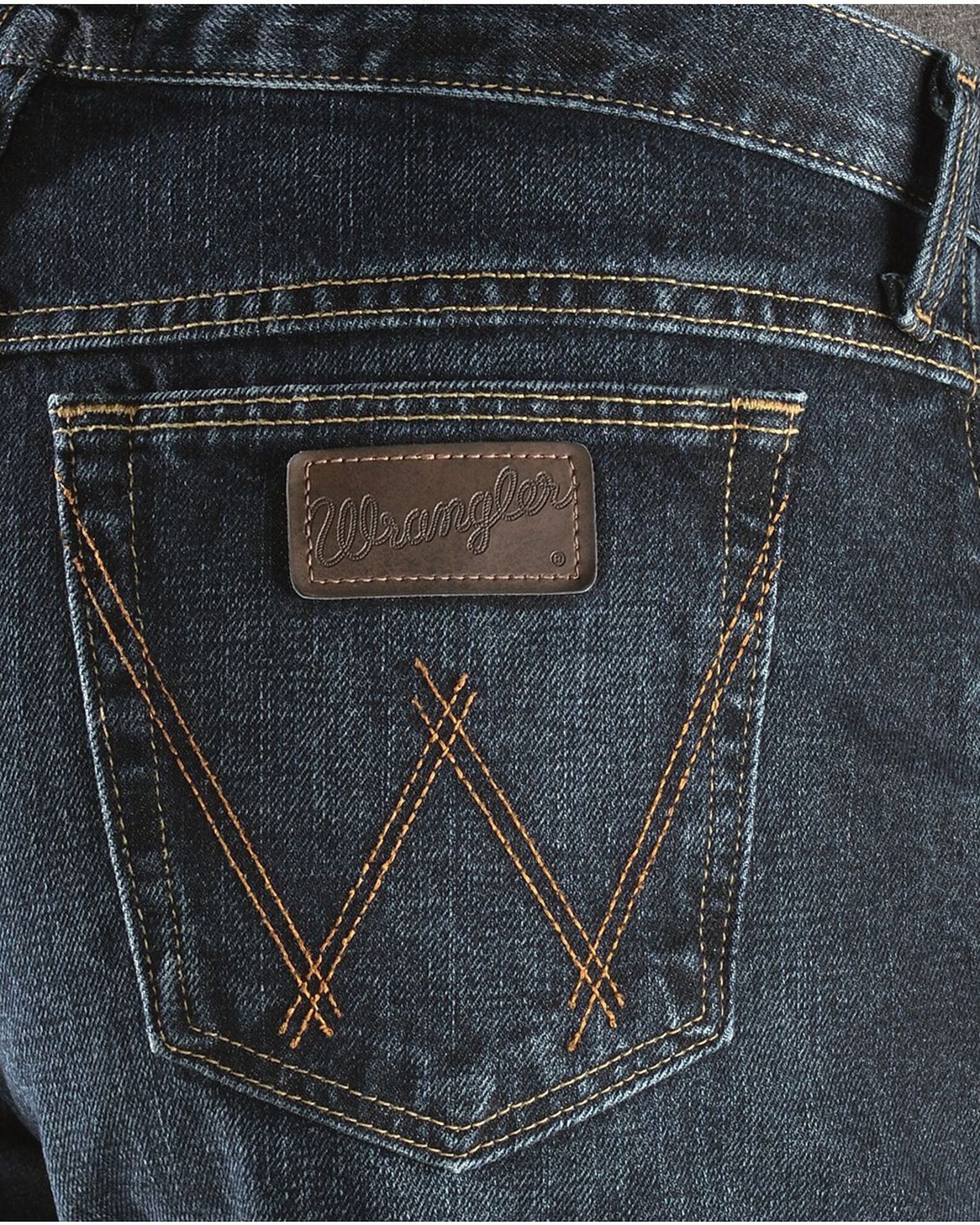 Image #2 - Wrangler 20X Men's Competition Low Rise Relaxed Fit Bootcut Jeans, Dark Blue, hi-res