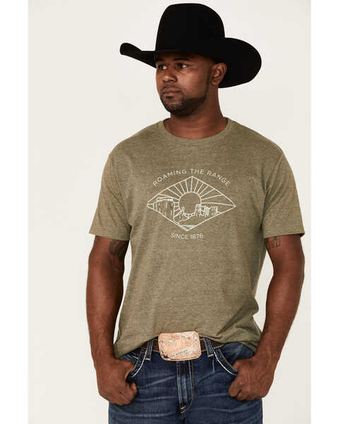 Cody James Men's Roaming The Range Graphic Short Sleeve T-Shirt , Green, hi-res
