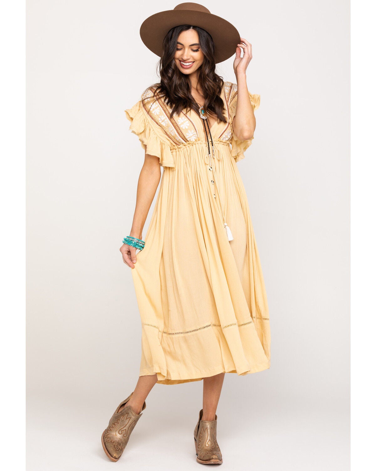 free people will wait for you midi dress