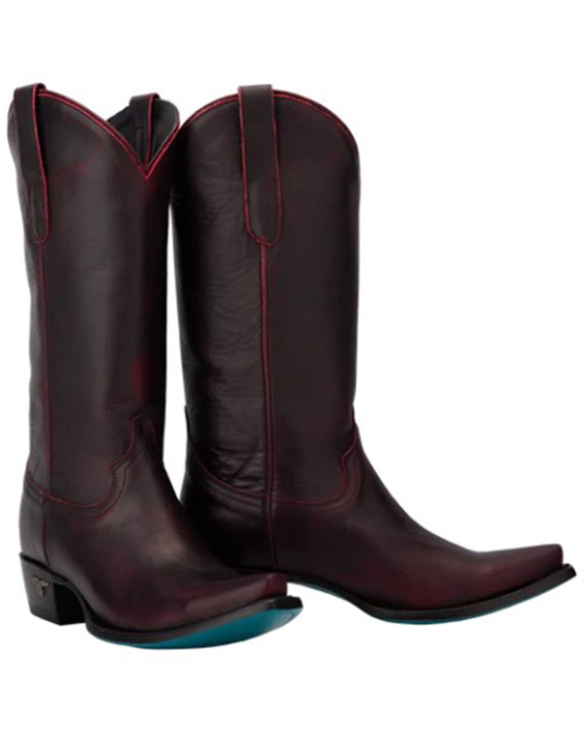 Image #1 - Lane Women's Emma Jane Tall Western Boots - Snip Toe, Black Cherry, hi-res
