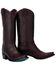 Image #1 - Lane Women's Emma Jane Tall Western Boots - Snip Toe, Black Cherry, hi-res