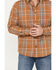 Image #3 - Brothers and Sons Men's Cheyenne Plaid Print Long Sleeve Button-Down Western Shirt, Rust Copper, hi-res
