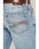 Image #4 - Ariat Men's M4 Kayne Gus Light Wash Relaxed Bootcut Stretch Denim Jeans, Light Wash, hi-res