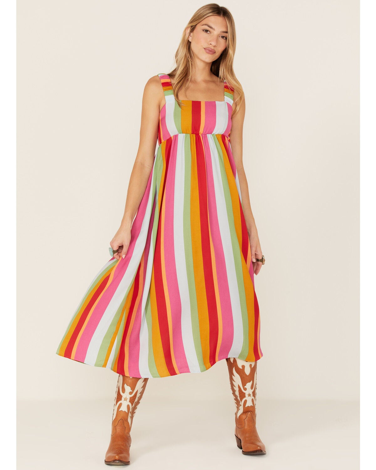 Show Me Your Mumu Women's Multi Fling Midi Dress, Multi, hi-res