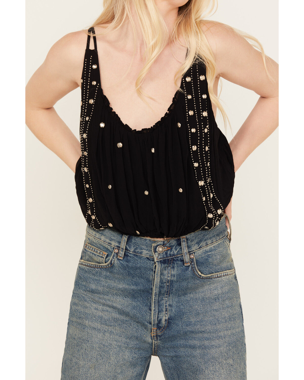 Image #3 - Free People Women's Virgo Tank Top, Black, hi-res