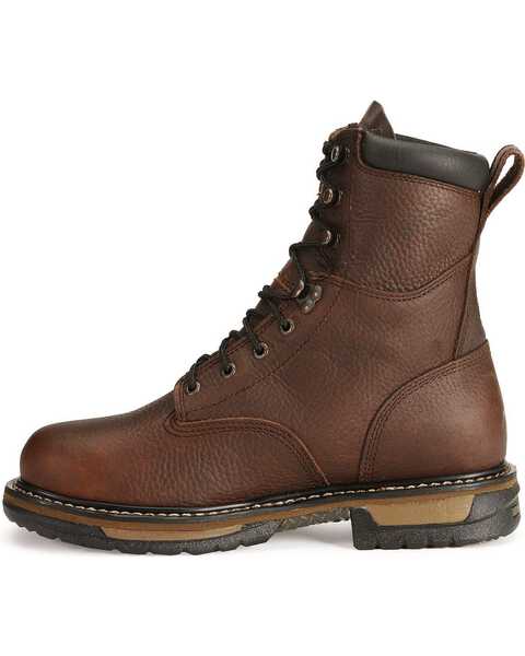 Image #4 - Rocky Men's 8" IronClad Waterproof Work Boots - Steel Toe, Bridle Brn, hi-res