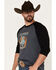 Image #2 - Cody James Men's Canyon Bronco Graphic Raglan T-Shirt, Navy, hi-res