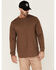 Image #1 - Hawx Men's Logo Graphic Long Sleeve Work T-Shirt, Dark Brown, hi-res