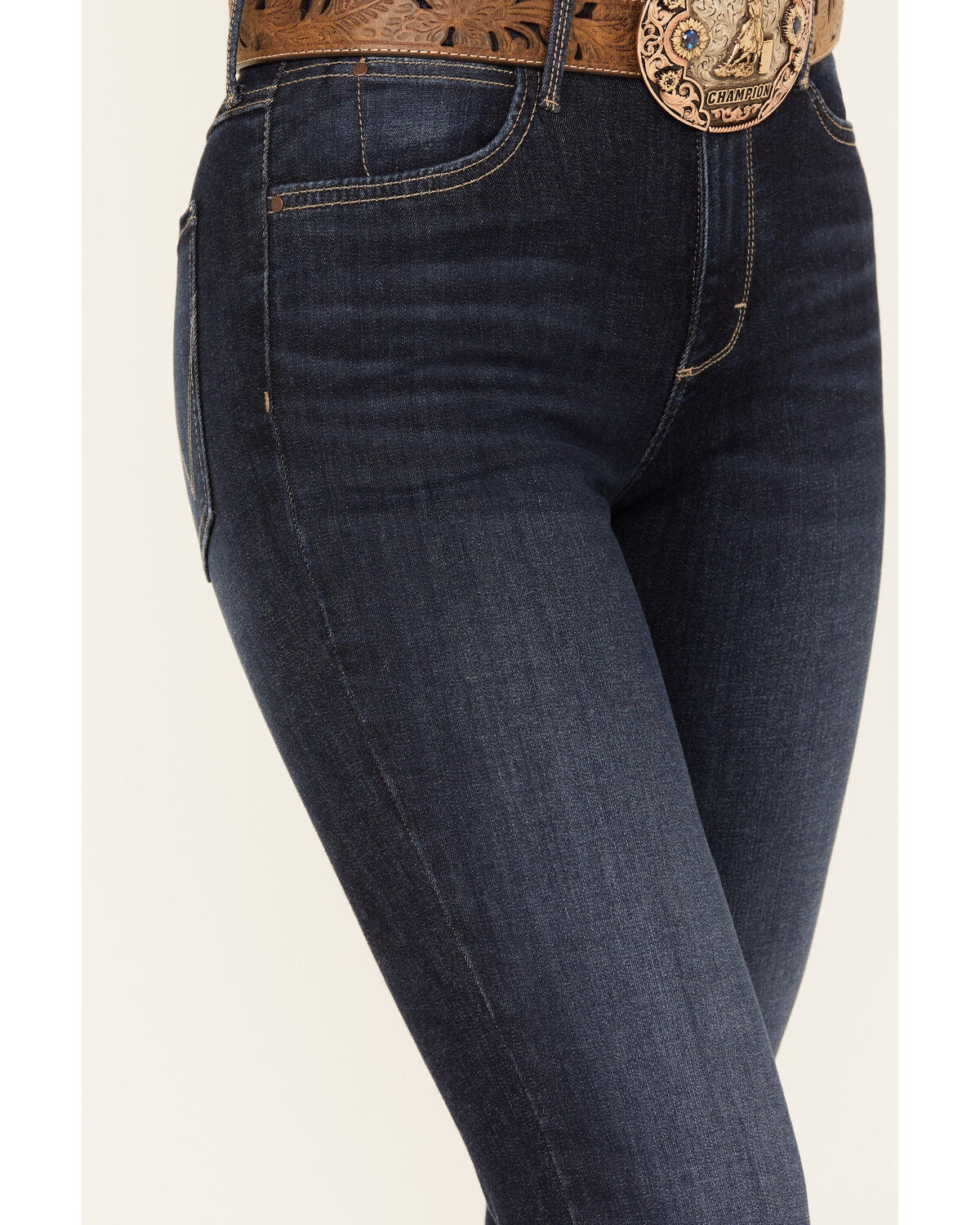 Image #2 - Wrangler Women's Madilyn Dark Wash Bespoke High Rise Flare Stretch Denim Jeans, Dark Wash, hi-res