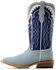 Image #2 - Ariat Women's Riata Suede Western Boots - Broad Square Toe, Blue, hi-res
