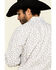 Resistol Men's White Palmetto Floral Print Long Sleeve Western Shirt , White, hi-res